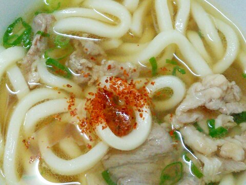 簡単★いりこだし香る★旨味たっぷり豚肉うどん